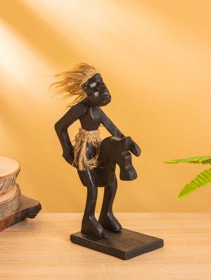 Сувенир «Абориген на коне», 14x7x23 см, дерево