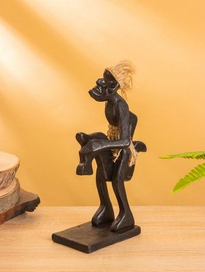 Сувенир «Абориген на коне», 14x7x23 см, дерево