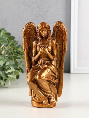 Фигурка гипс «Ангел Равена», 16x9 см, под бронзу