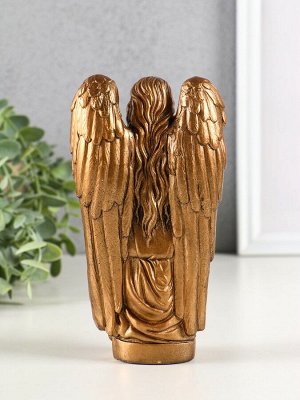 Фигурка гипс «Ангел Равена», 16x9 см, под бронзу