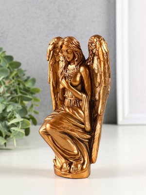 Фигурка гипс «Ангел Равена», 16x9 см, под бронзу