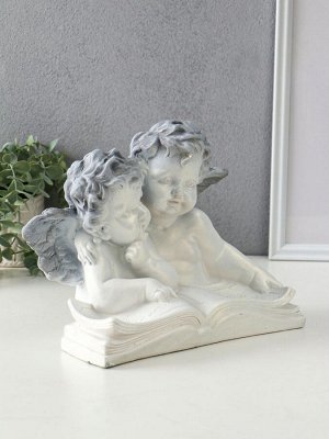 Фигура гипс «Два ангела с книгой», 23x28x19 см, антик