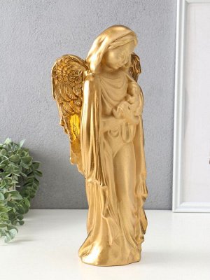 Фигура гипс «Ангелина с младенцем», 18x10x40 см, слоновая кость