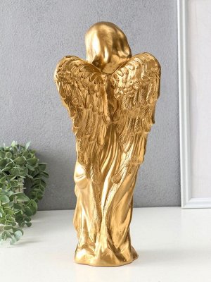 Фигура гипс «Ангелина с младенцем», 18x10x40 см, слоновая кость