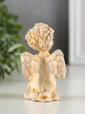 Фигурка гипс «Ангел с сердцем», 6x8x5 см, под позолоту