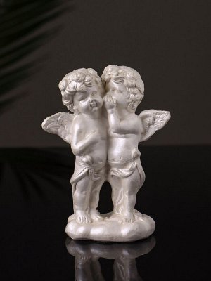 Фигурка гипс «Ангелы шепчутся», 9x8x4 см, перламутр