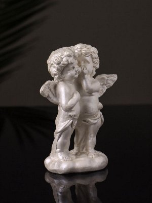 Фигурка гипс «Ангелы шепчутся», 9x8x4 см, перламутр