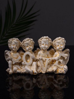 Фигурка гипс «Ангелы Love», 7x13x5 см, позолота