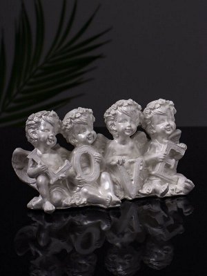 Фигурка гипс «Ангелы Love», 7x13x5 см, перламутр