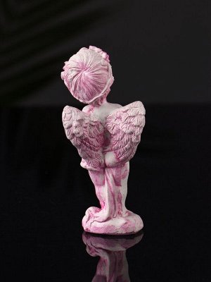 Фигурка гипс «Ангел с сердцем», 8.5x3.5 см, розовый