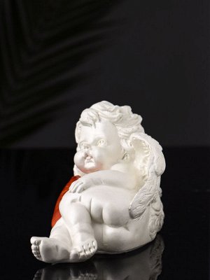 Фигурка гипс «Ангел с сердцем», 14x10x7 см, перламутр