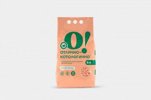 Растительный наполнитель "О! Отлично-котологично" 5л персик
