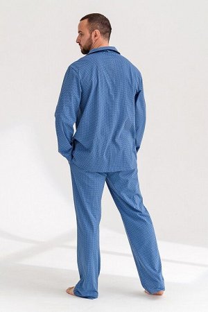 Мужская пижама "Мистер Твистер" (классическая) 2155-К / Индиго