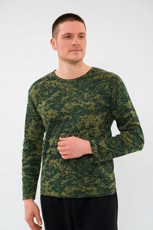 Лонгслив мужской из рибаны / Пиксель