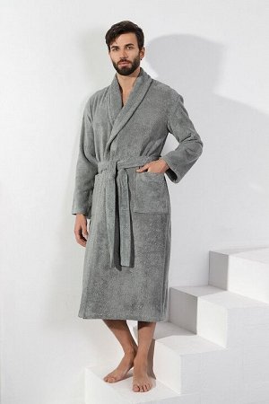 Халат мужской Комфорт-4 / Серо-зеленый