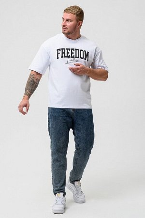 Футболка мужская 8507/1 Свобода оверсайз / белый