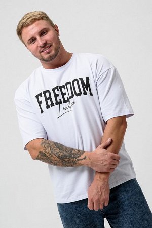 Футболка мужская 8507/1 Свобода оверсайз / белый