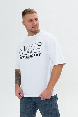 Футболка мужская 8507/1 NYC оверсайз / белый