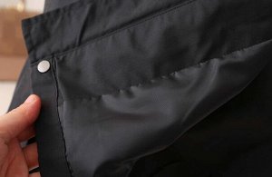 Куртка легкая повседневная с капюшоном на молнии, черный