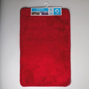Коврик Доляна «Нина», 50x80 см, цвет бордовый