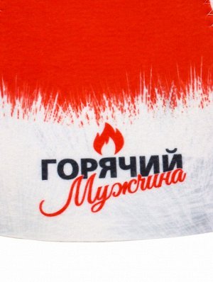 Набор для бани с принтом «Горячий мужчина», 5 предметов, портфель, шапка, рукавица, тапочки, коврик, «Банная забава»