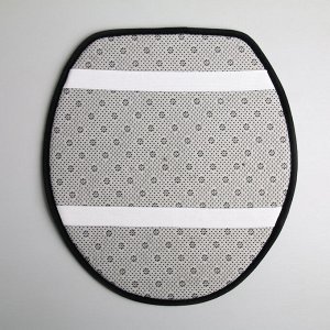 Набор ковриков для ванны и туалета Доляна «Геометрик», 3 шт: 35x40, 40x50, 50x80 см, цвет чёрный