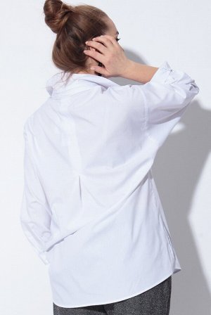 Рубашка Рубашка SOVA 11078 белый 
Состав ткани: ПЭ-15%; Хлопок-85%; 
Рост: 164 см.

Женская рубашка на каждый день! Рубашка-оверсайз &ndash; настоящий &laquo;маст-хэв&raquo;, который сделает образ ст