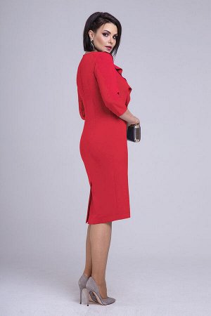 Платье Платье JeRusi 18105 красный 
Состав ткани: ПЭ-91%; Спандекс-9%; 
Рост: 164 см.

Модное платье полуприлегающего силуэта, длиной ниже колена, благодаря асимметричному декору подарит образу легко
