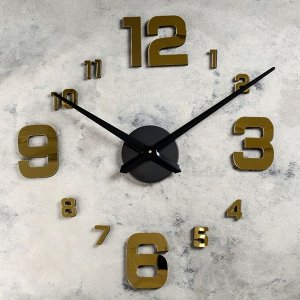 Часы-наклейка DIY "Паоли", d=120 см, золотистые 2366726