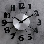 Часы настенные, серия: Интерьер, &quot;Большие цифры&quot;, плавный ход, d=31 см