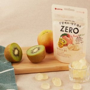 Мармелад жевательный "ZERO FRUITS JELLY" без сахара со вкусом персика и киви 52г