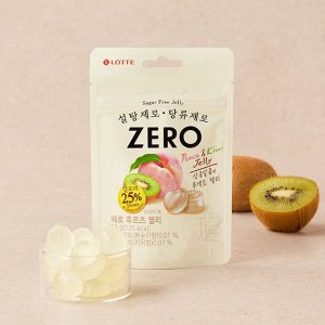 Мармелад жевательный "ZERO FRUITS JELLY" без сахара со вкусом персика и киви 52г