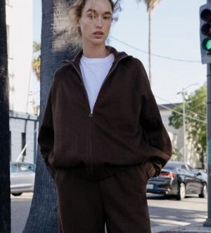 МЯГКАЯ ТОЛСТОВКА НА МОЛНИИ, арт.3199153, коричневый