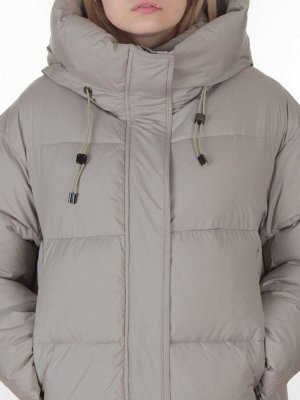 8888 LT. GRAY/GREEN Куртка зимняя женская оверсайз (200 гр. холлофайбер)