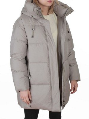 8888 LT. GRAY/GREEN Куртка зимняя женская оверсайз (200 гр. холлофайбер)