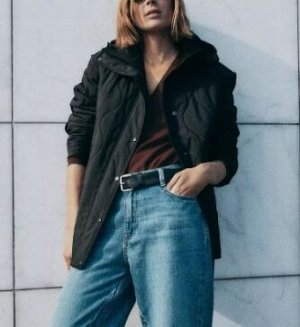 СТЕГАНАЯ КУРТКА С КАПЮШОНОМ WATER REPELLENT, арт.8372282, черный