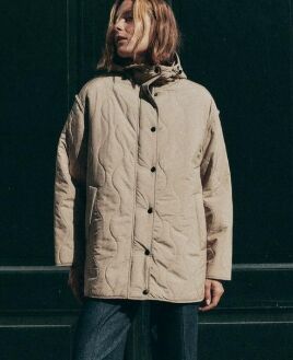 СТЕГАНАЯ КУРТКА С КАПЮШОНОМ WATER REPELLENT, арт.8372282, хаки