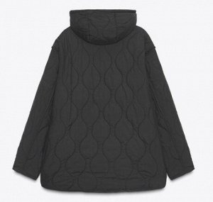 СТЕГАНАЯ КУРТКА С КАПЮШОНОМ WATER REPELLENT, арт.8372282, черный