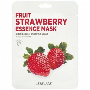 LEBELAGE маска тканевая для лица Frut Strawberry mask pack, 25гр