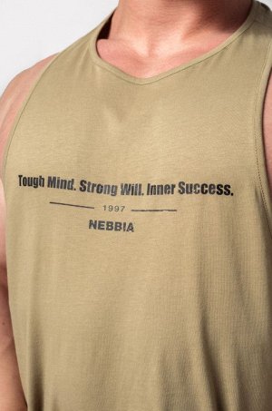 Мужская майка NEBBIA Gym Tank Top FLEXIN (Зеленый)(360)