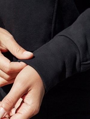 Джемпер с воротом на молнии из петельчатого  футера трехнитки с эластаном