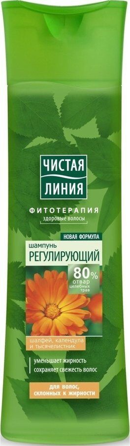 ЧИСТАЯ ЛИНИЯ Шампунь 400 мл Шалфей+календула д/нормальных и жирных волос