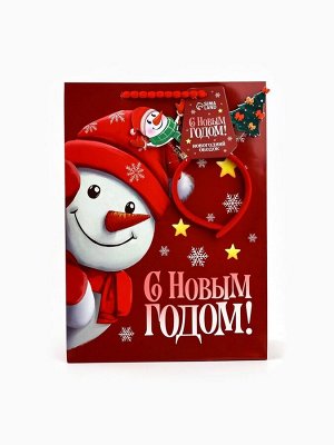 Пакет подарочный «Новогодняя сказка», с ободком, 31x11x40 см