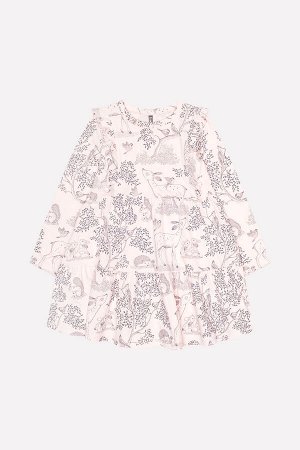 Платье(Осень-Зима)+girls (светло-розовый, лесной мир к219)