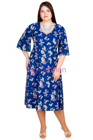 Платье БР Yuna Ромашки на синем