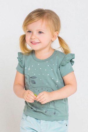 Блузка для девочки Crockid КР 300773 серо-зеленый к217