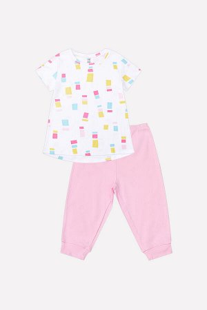 Пижама(Весна-Лето)+girls (цв.квадратики, неж.розовый)