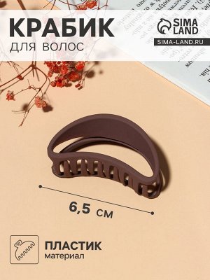 Крабик для волос «Фрида», дуга матовый, 6.5 см, МИКС