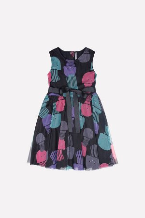 Платье(Весна-Лето)+girls (черный, медузы)