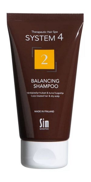 System 4 Balancing Shampoo Терапевтический шампунь №2 для сухой кожи головы 75 мл